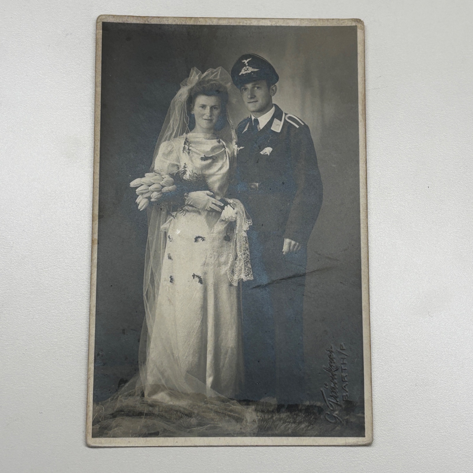 Luftwaffe trouwfoto postkaart