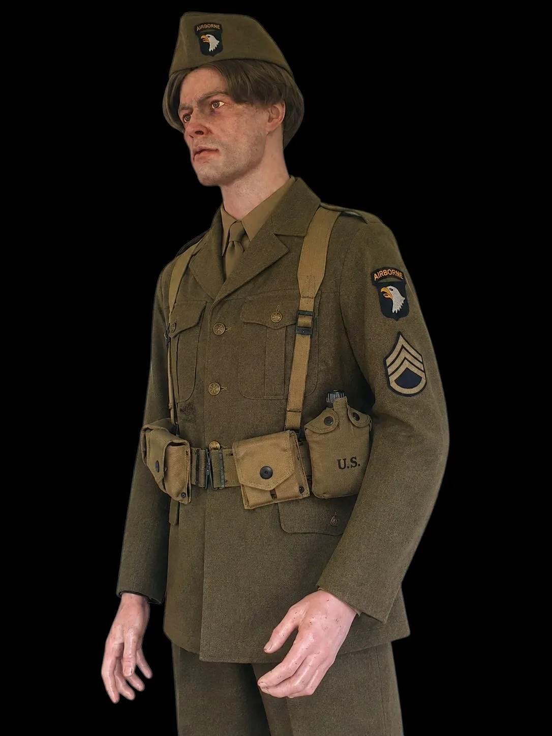 Handgeschilderde realistische mannequin — Uniformen — WO2 (foto 2 van 8)