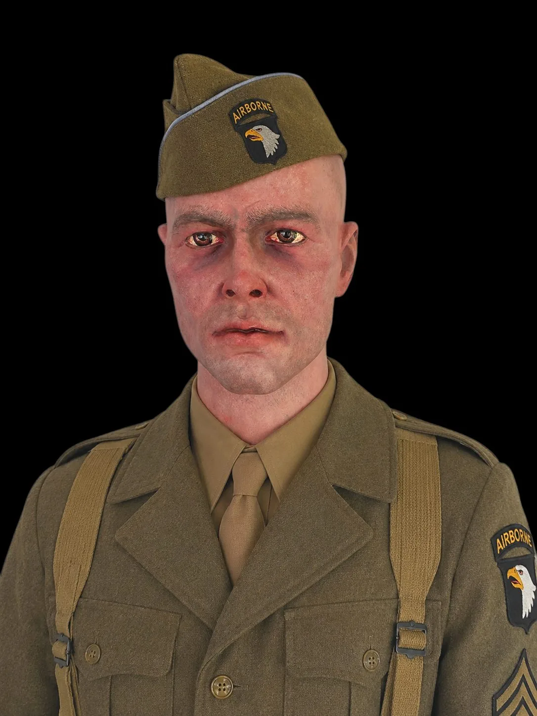 Handgeschilderde realistische mannequin — Uniformen — WO2 (foto 7 van 8)