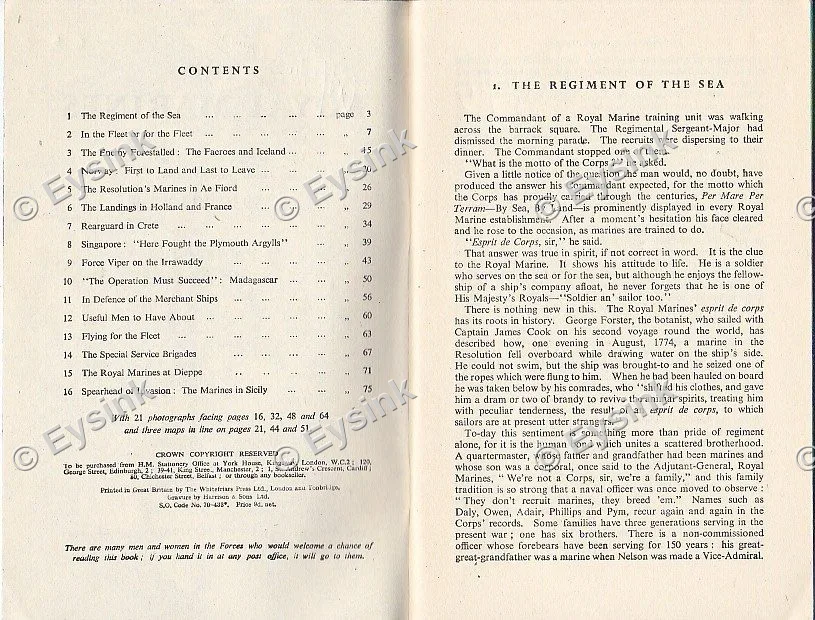 Royal Marines brochure 1944 Marine Nederland — Boeken & Tijdschriften — WO2 (foto 2 van 5)
