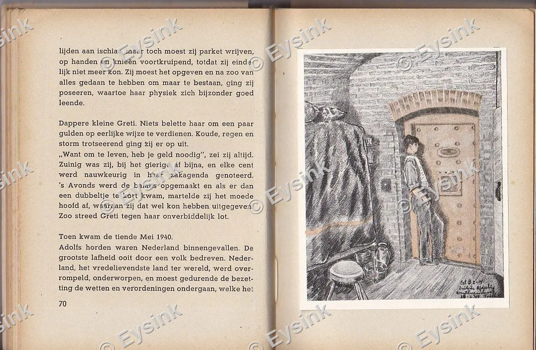 Vrouwen links mannen rechts strafgevangenis Amsterdam 1944 — Boeken & Tijdschriften — WO2 (foto 2 van 3)
