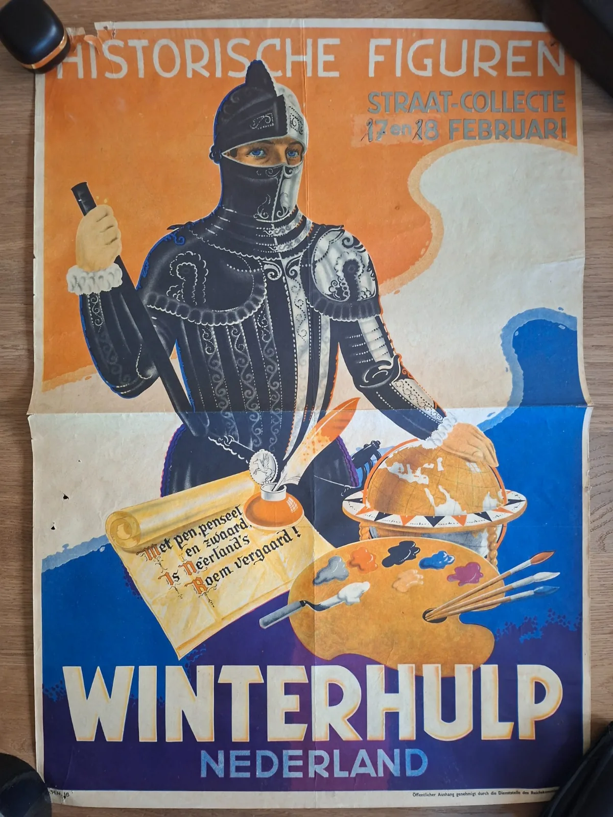 Affiche Winterhulp Nederland (WHN) Historische figuren — WO2