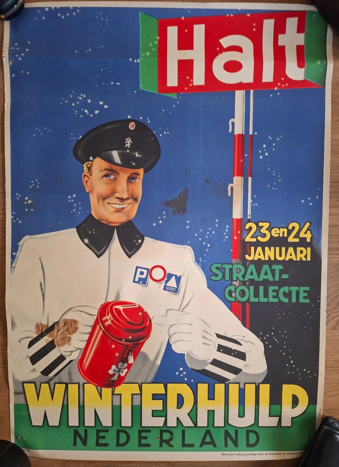 Affiche Winterhulp Nederland (WHN) Januari 1942 — WO2