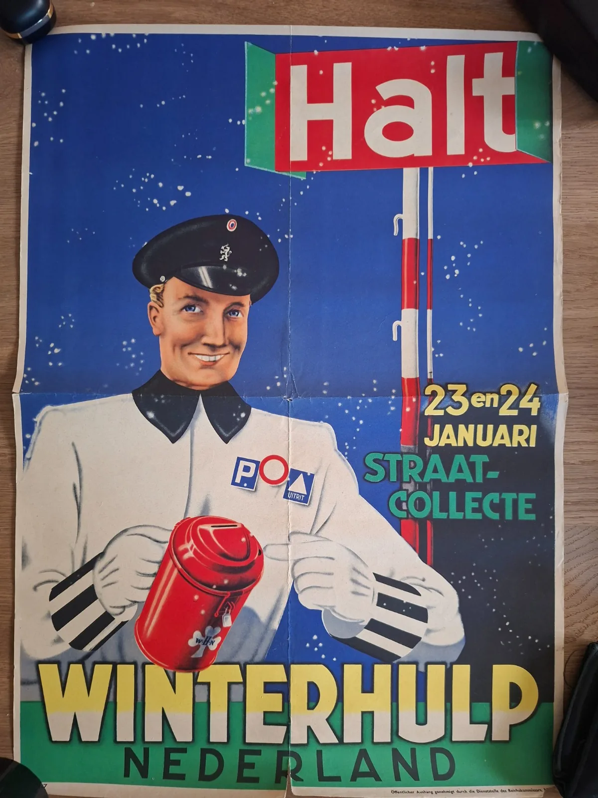 Affiche Winterhulp Nederland (WHN) Januari 1942 — WO2