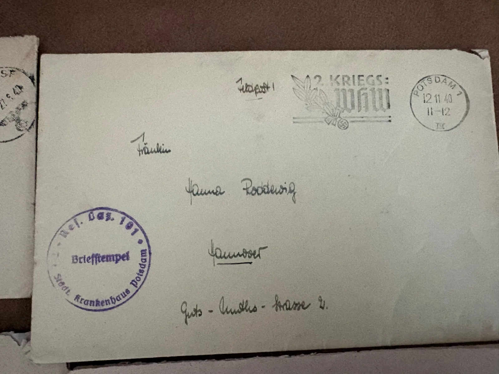 4 Duitse enveloppen 1932-1945 — Foto's & Documenten — WO2 (foto 3 van 5)