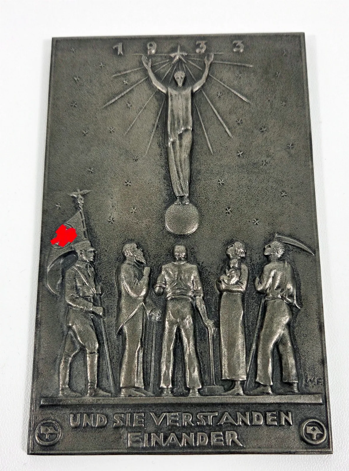 Gietijzeren gedenkplaat „Und sie verstanden einander” – Kunstgießerei Lauchhammer (1933) — WO2