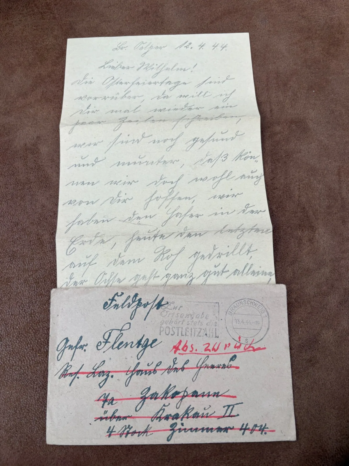 3 Duitse Feldpost brieven 1943-44 — Foto's & Documenten — WO2 (foto 2 van 5)