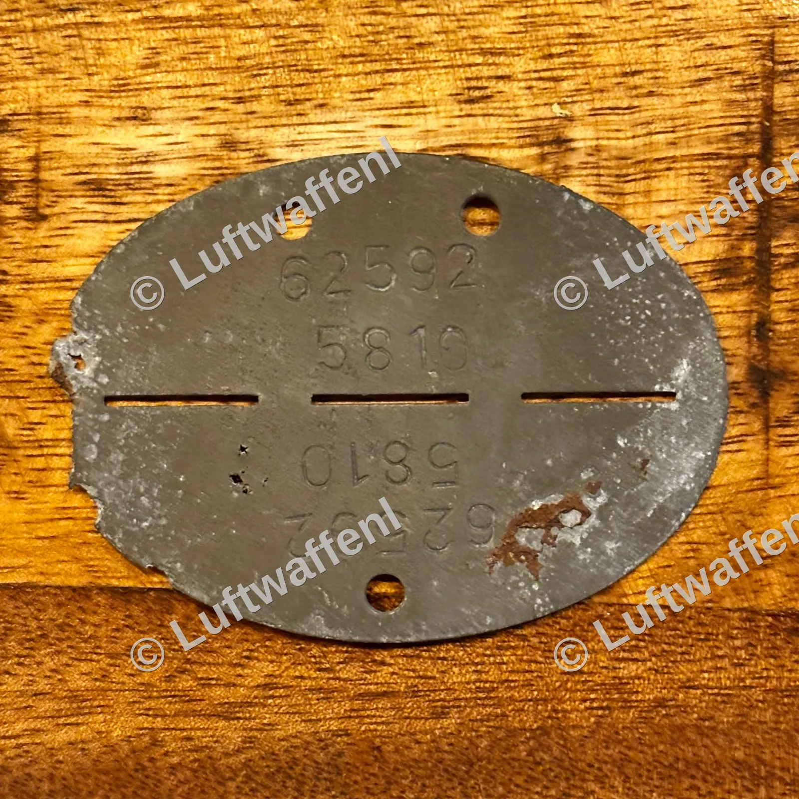 Fallschirmjäger Erkennungsmarke 62592 — WO2