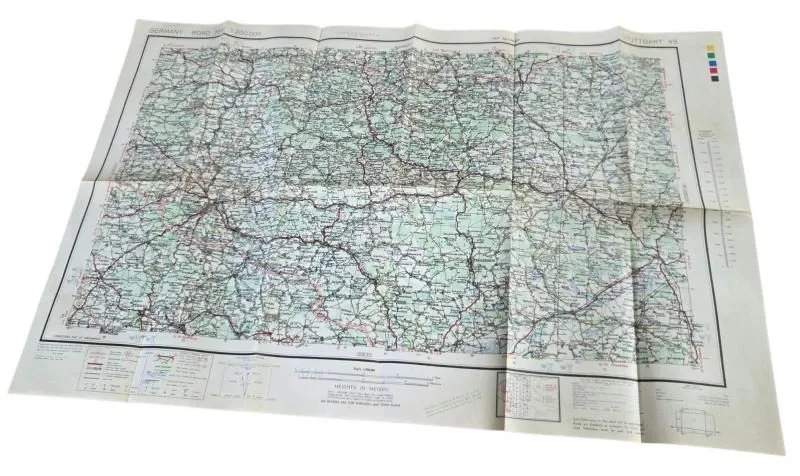 American War Office 1945 map.from " Stuttgart germany " — WO2