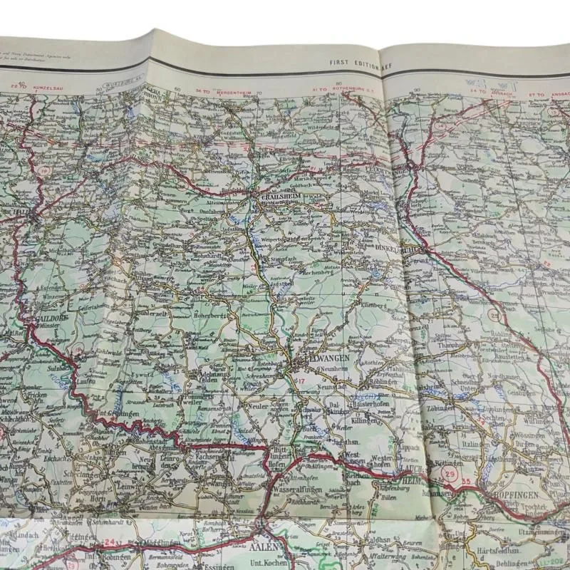 American War Office 1945 map.from " Stuttgart germany " — Overige — WO2 (foto 3 van 8)