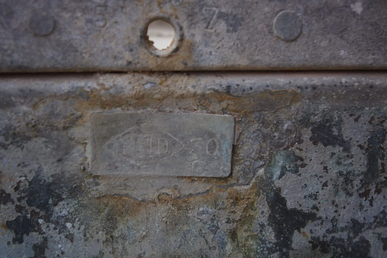 Antieke Russische Kruitkist Munitiekist FHD Markering — Uitrusting & Accessoires — WO1 (foto 10 van 10)