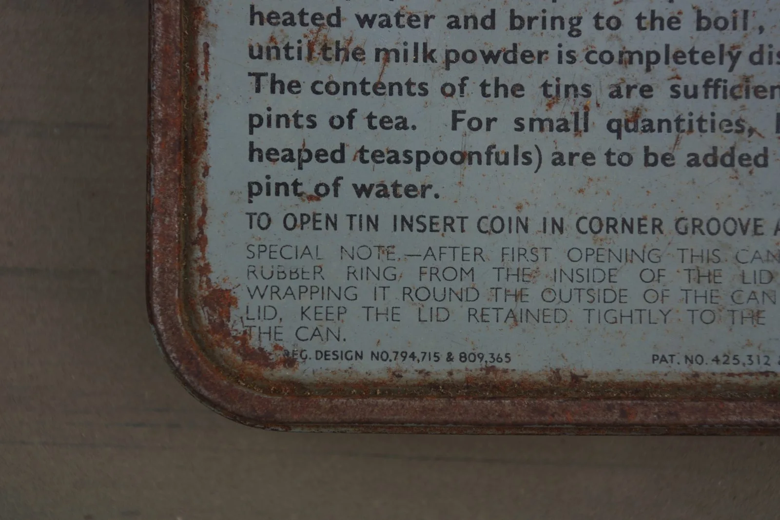 Origineel Brits WO2 Rantsoenblik Tea Ration Compo — Uitrusting & Accessoires — WO2 (foto 2 van 10)