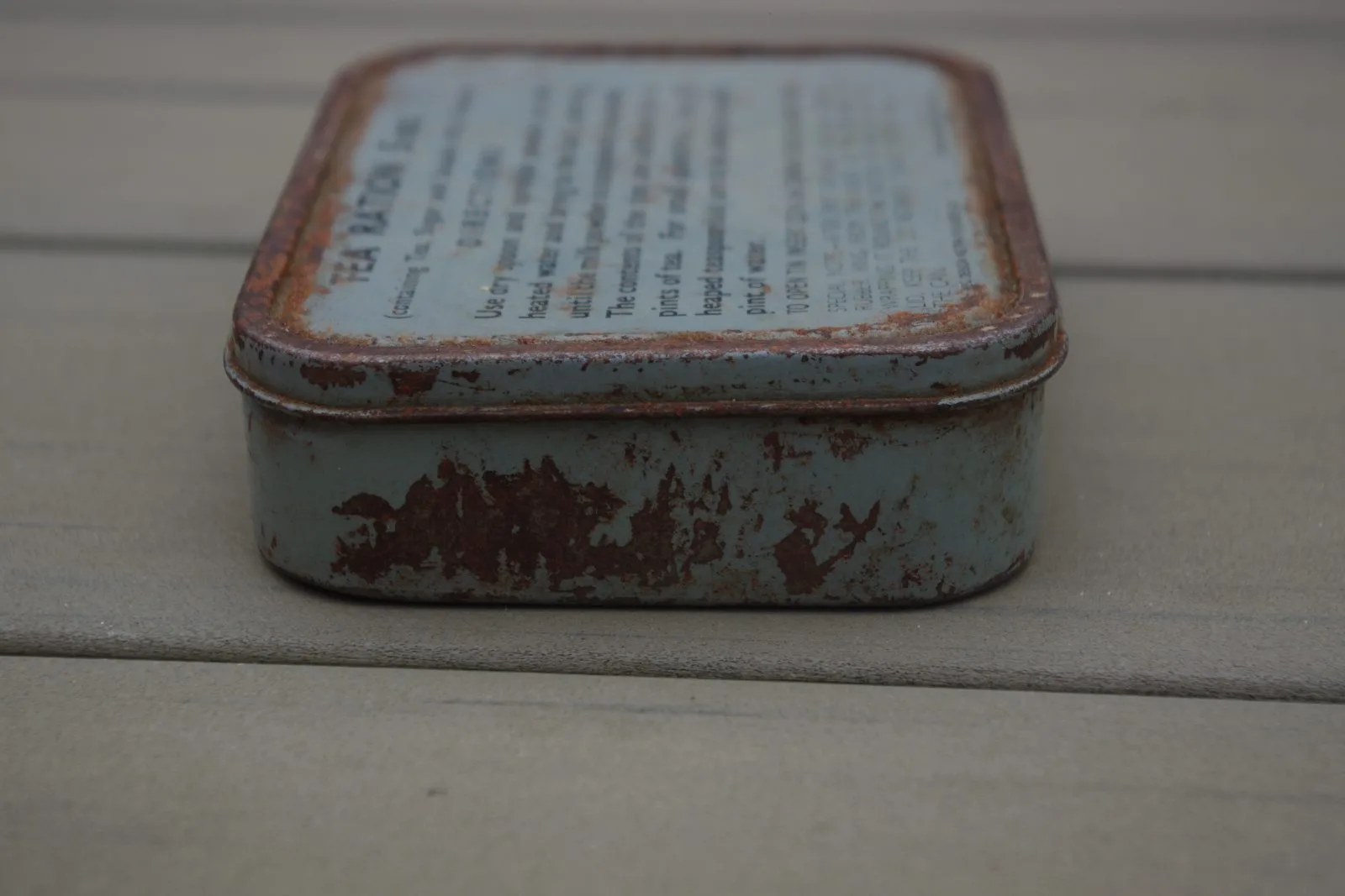 Origineel Brits WO2 Rantsoenblik Tea Ration Compo — Uitrusting & Accessoires — WO2 (foto 8 van 10)