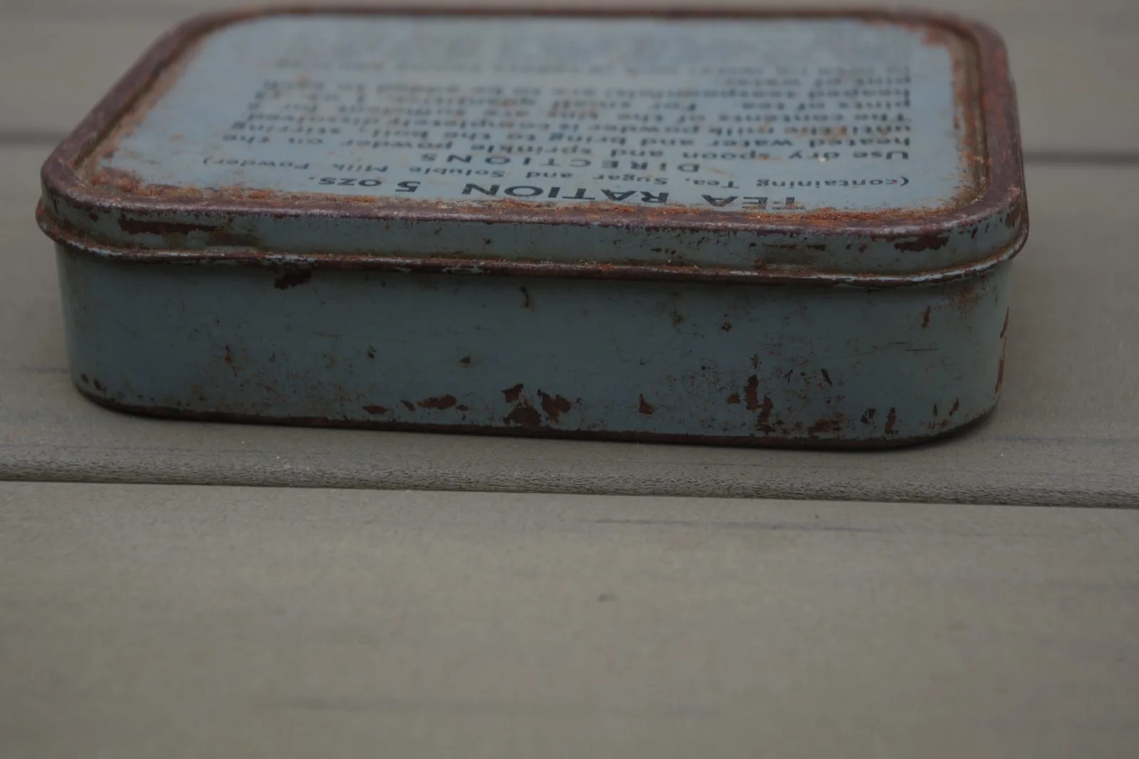 Origineel Brits WO2 Rantsoenblik Tea Ration Compo — Uitrusting & Accessoires — WO2 (foto 7 van 10)