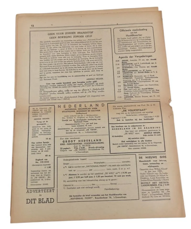 nederlandse  WWII National Front krant de weg — Boeken & Tijdschriften — WO2 (foto 7 van 9)
