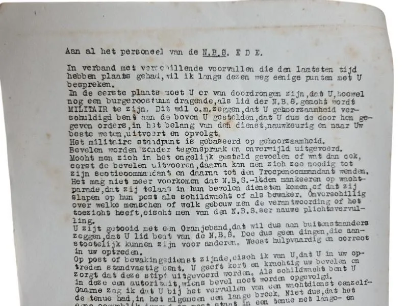 nederlandse ww2 nsb brief over ede in gebruikte staat — Foto's & Documenten — WO2 (foto 2 van 4)