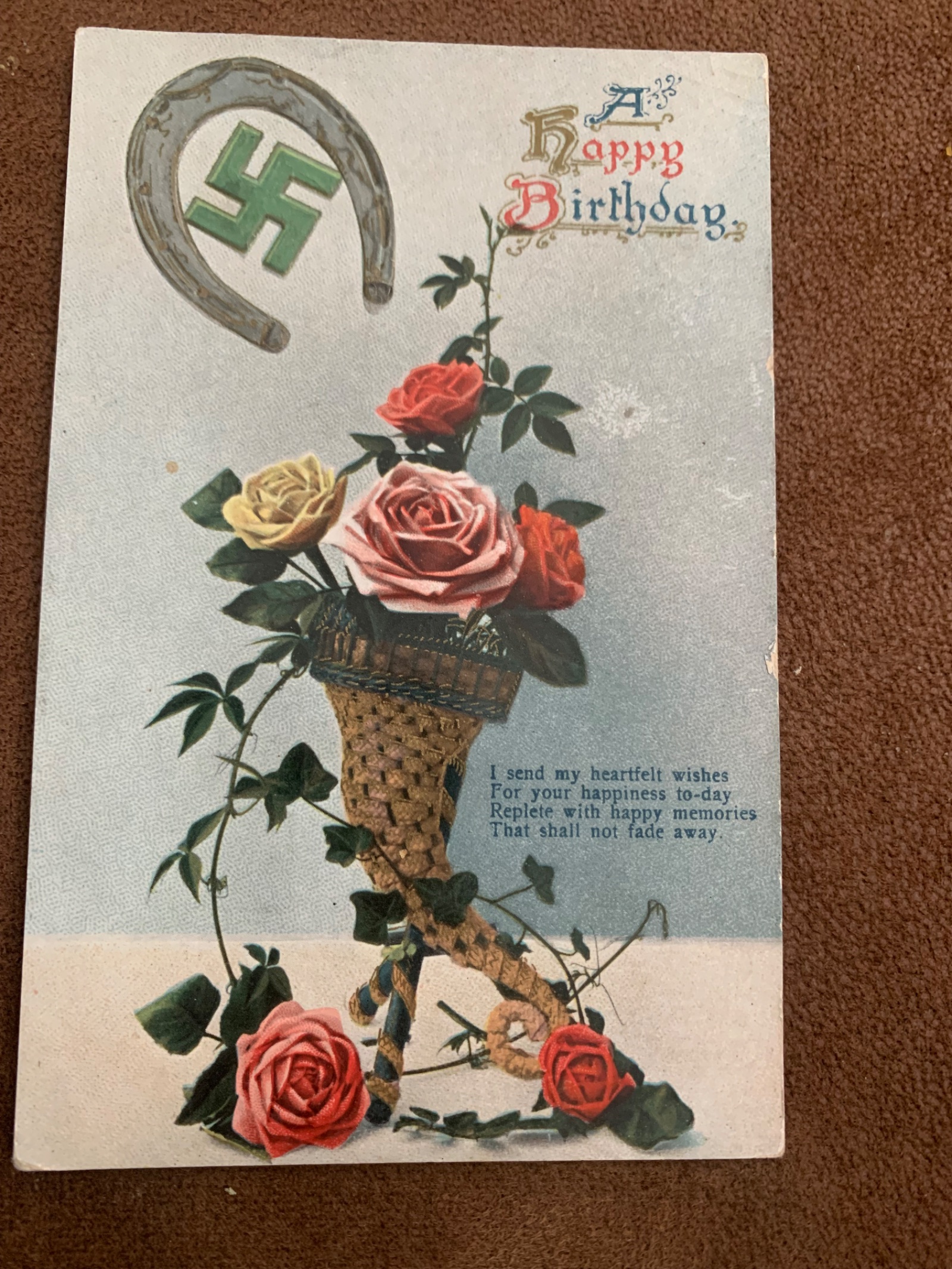 Engelse Swastika postcard