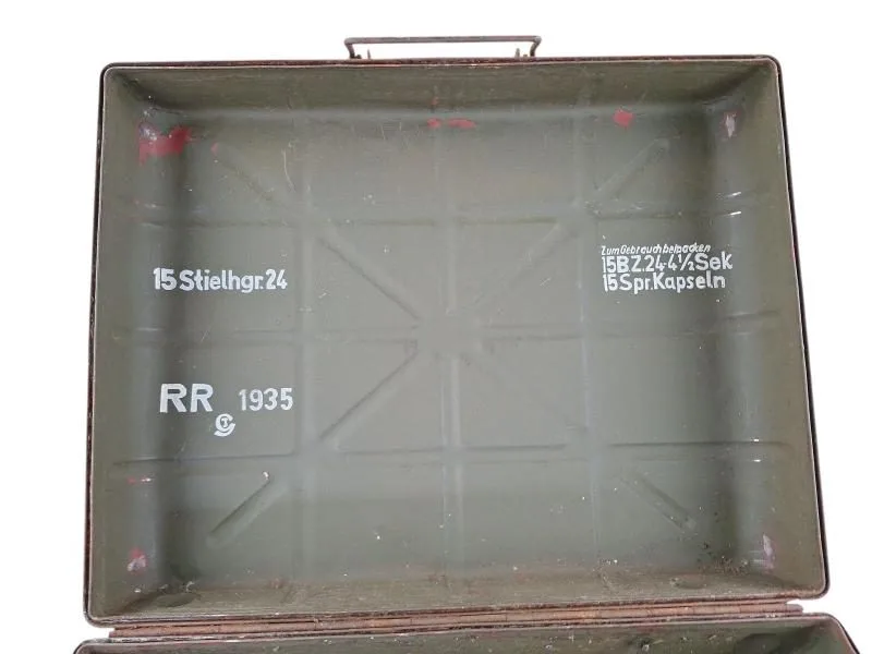 een zeldzame  Wehrmacht 15 Stielhgr. 24 Box RR1935,met binnen werk — Overige — WO2 (foto 5 van 10)