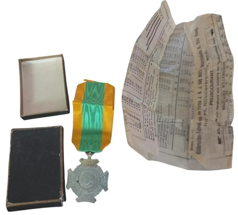 Originele 1869 Dutch 'Voor Krijgsverrichtingen' medal — WO1