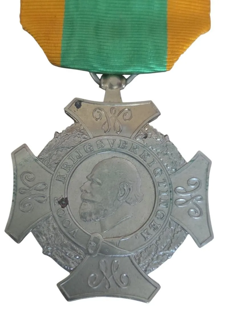 Originele 1869 Dutch 'Voor Krijgsverrichtingen' medal — Medailles & Onderscheidingen — WO1 (foto 3 van 6)
