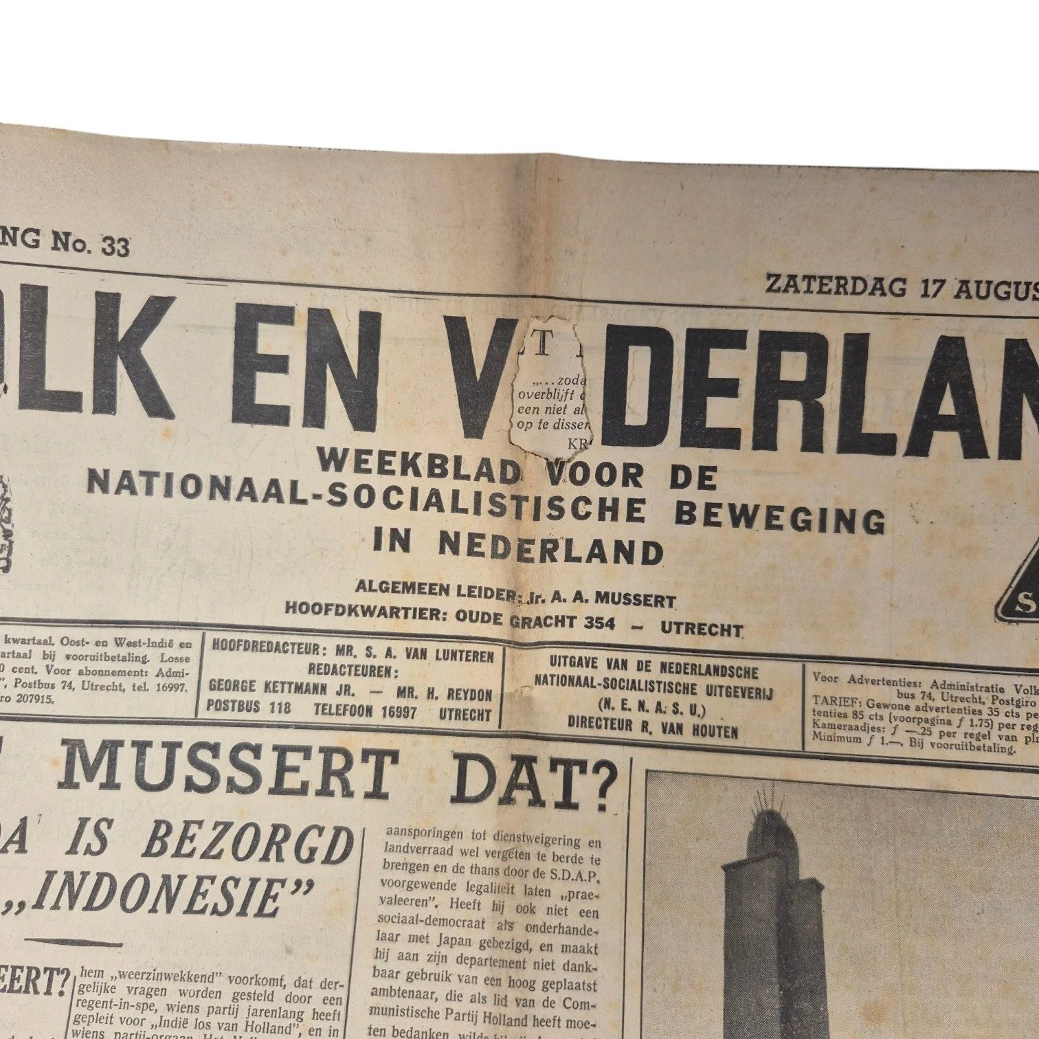 NSB Volk en Vaderland No.33, 1935 — Overige — WO2 (foto 3 van 6)