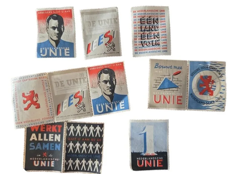 a lot off 11 Netherlands Union stamps — WO2