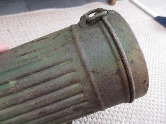 Duits gasmasker , gecamoufleerd , zeldzaam — Uitrusting & Accessoires — WO2 (foto 5 van 5)