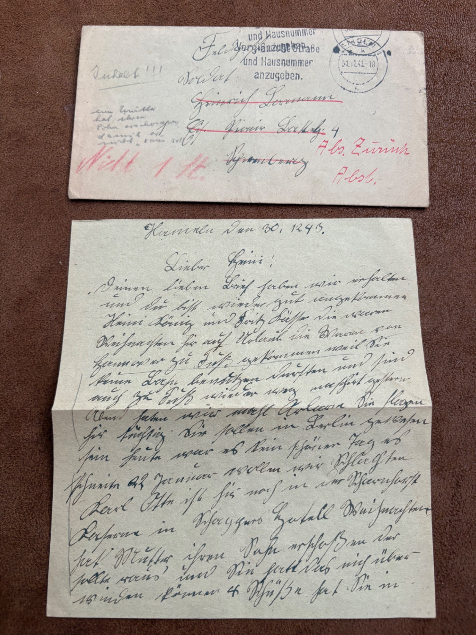 Duitse Feldpost brief 1943