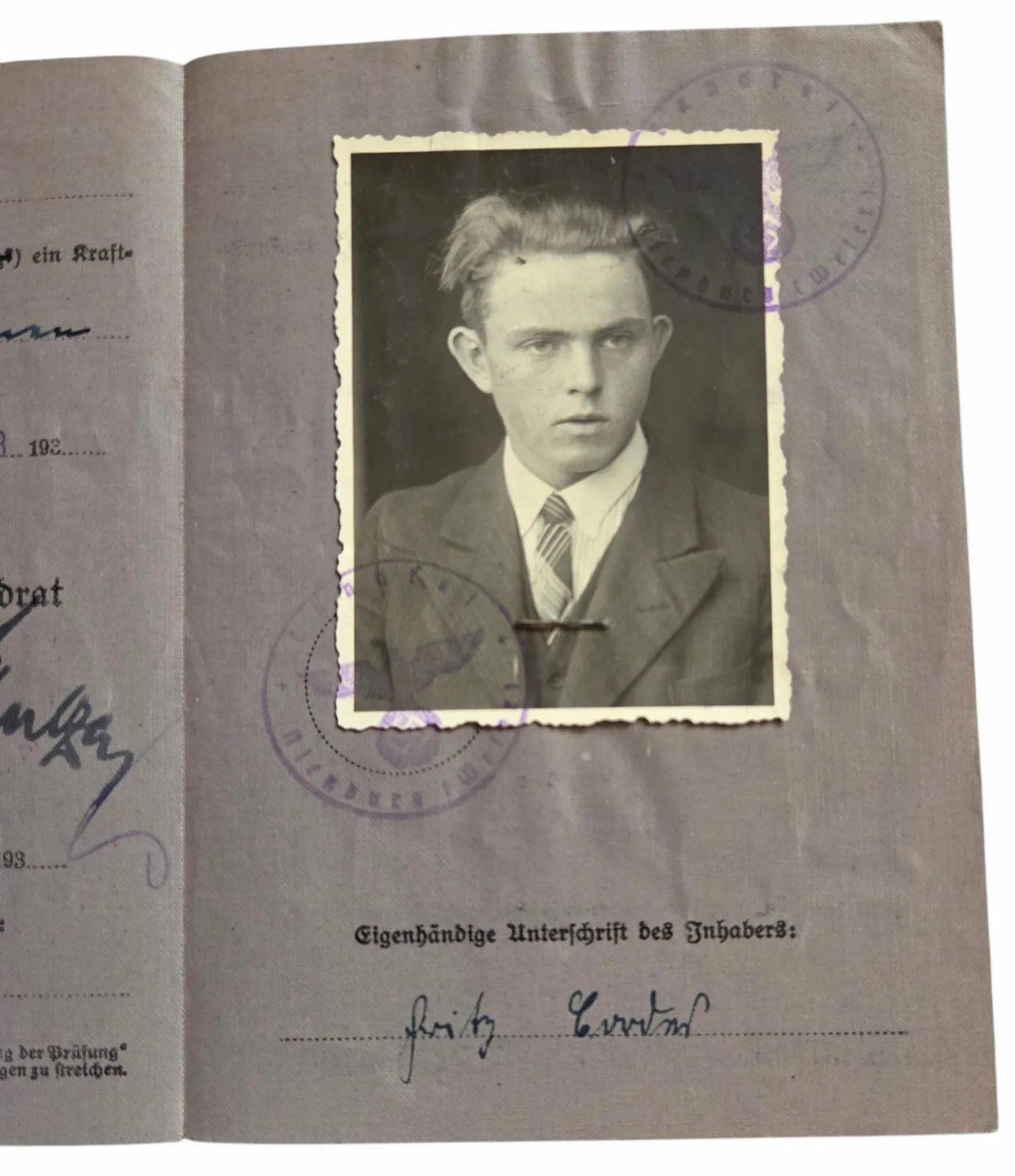 duitse ww2 rijbewijs in gebruikte staat — Foto's & Documenten — WO2 (foto 5 van 6)