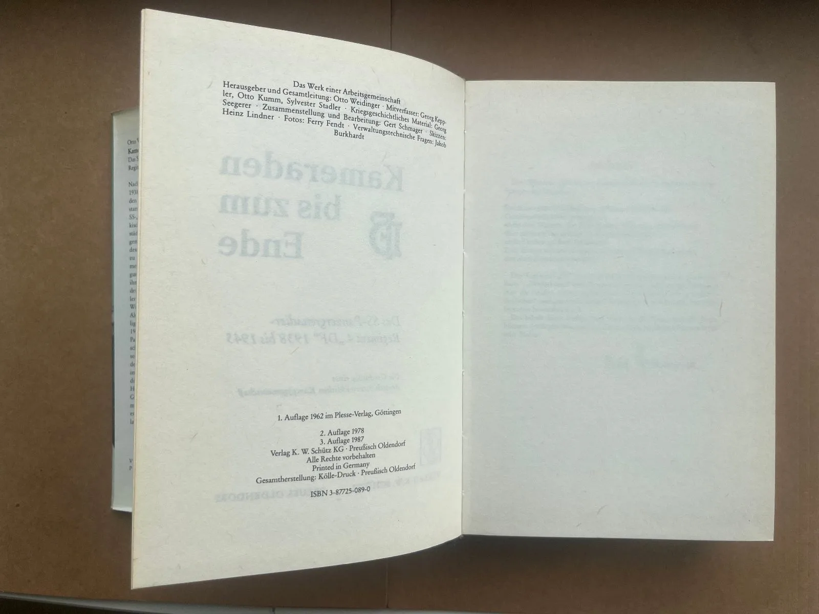 Kameraden bis zum Ende - Otto Weidinger (1987) — Boeken & Tijdschriften — WO2 (foto 4 van 7)