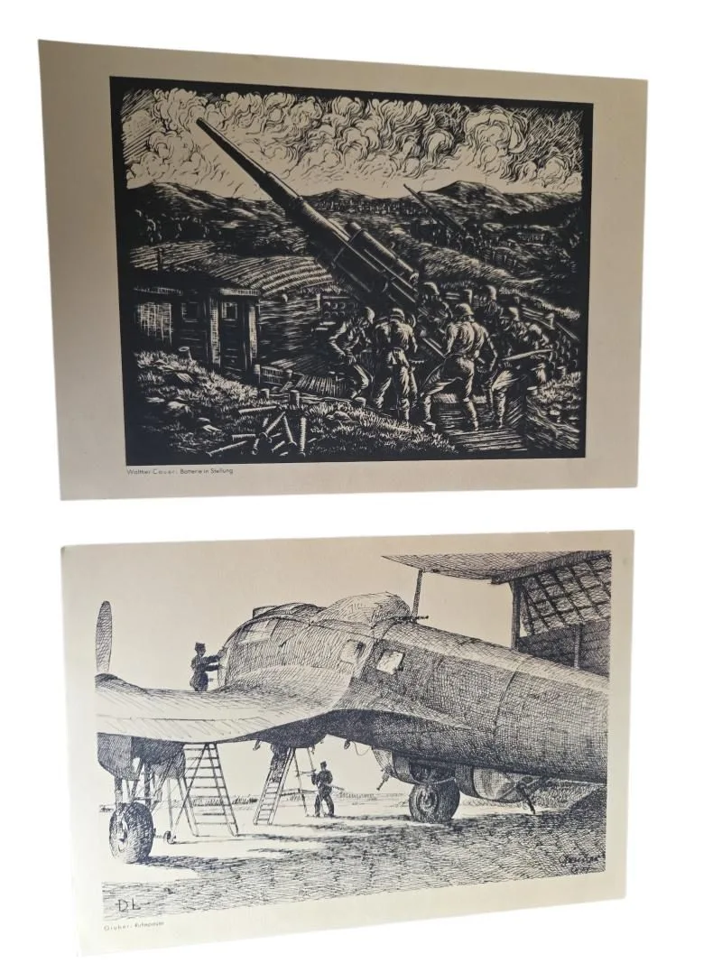 Luftwaffe Christmas 1941 art drawings set — Foto's & Documenten — WO2 (foto 4 van 10)