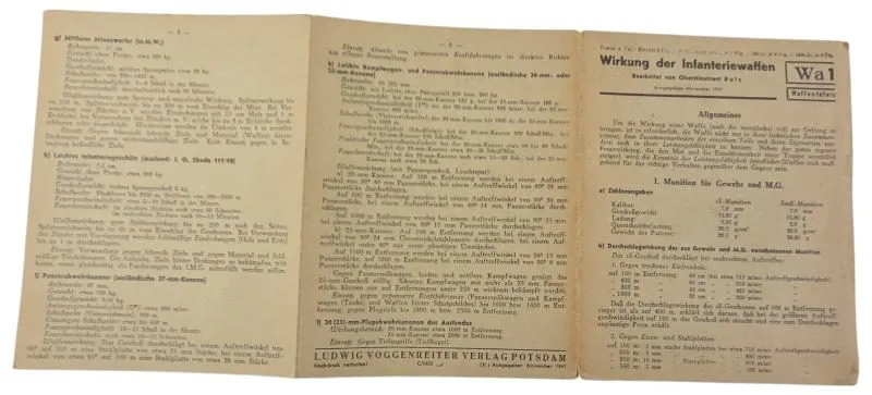 een Duitse folder uit de Tweede Wereldoorlog over de effecten van infanteriewapens — Foto's & Documenten — WO2 (foto 2 van 8)