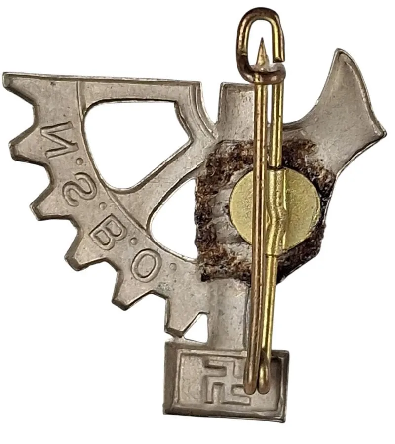 WW2 GERMAN NSBO CAP BADGE — Medailles & Onderscheidingen — WO2 (foto 2 van 2)