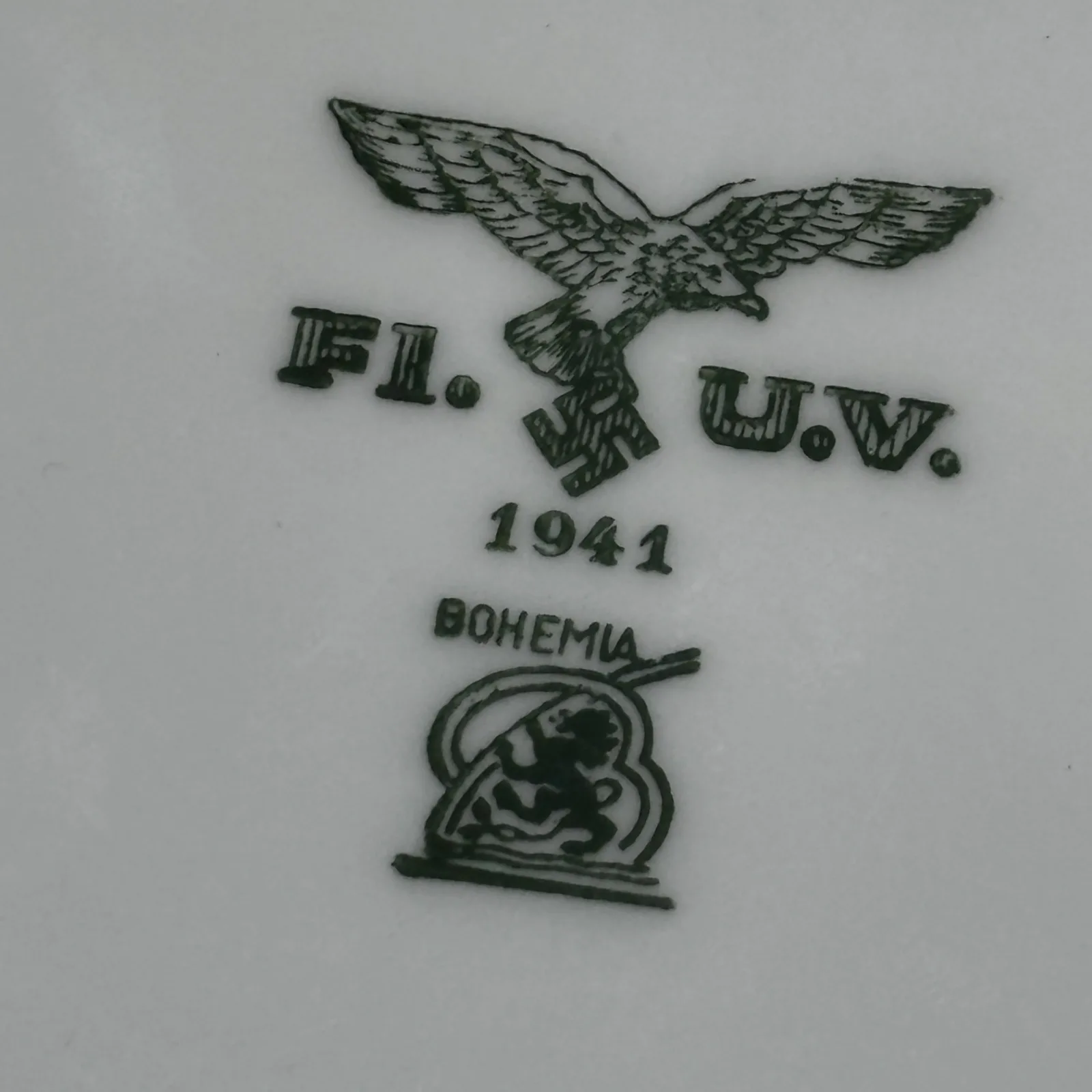 Luftwaffe kantine bord Fl.Uv. 1941 Bohemia — Overige — WO2 (foto 3 van 3)