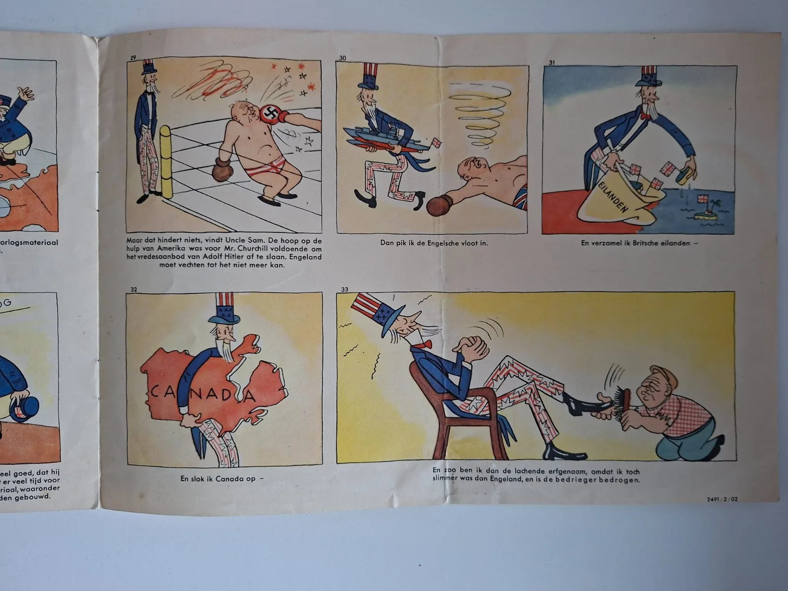 NSB Propaganda strip 'De bedrieger bedrogen' — Boeken & Tijdschriften — WO2 (foto 3 van 4)