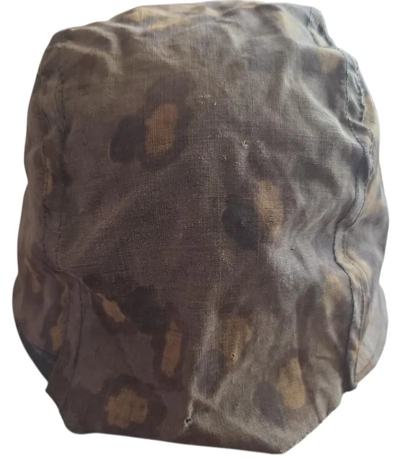 duitse prive aangemaakte soort helm cover in gebruikte staat — Helmen & Hoofddeksels — WO2 (foto 6 van 9)