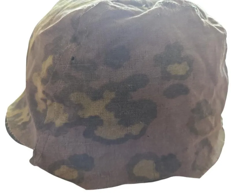 duitse prive aangemaakte soort helm cover in gebruikte staat — Helmen & Hoofddeksels — WO2 (foto 5 van 9)