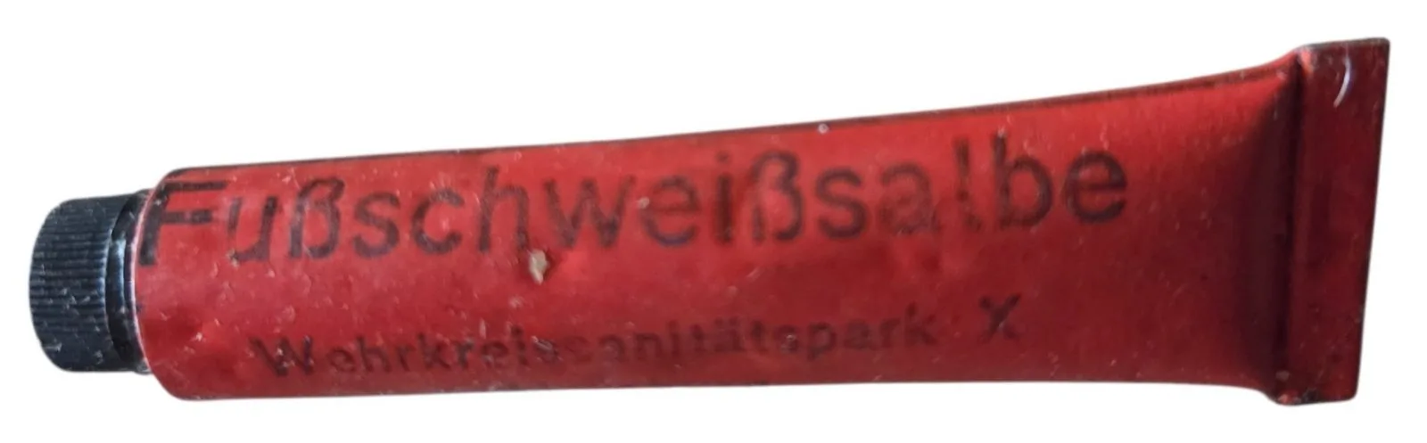 a wehrmacht ww2 Fußschweißsalbe tube — WO2